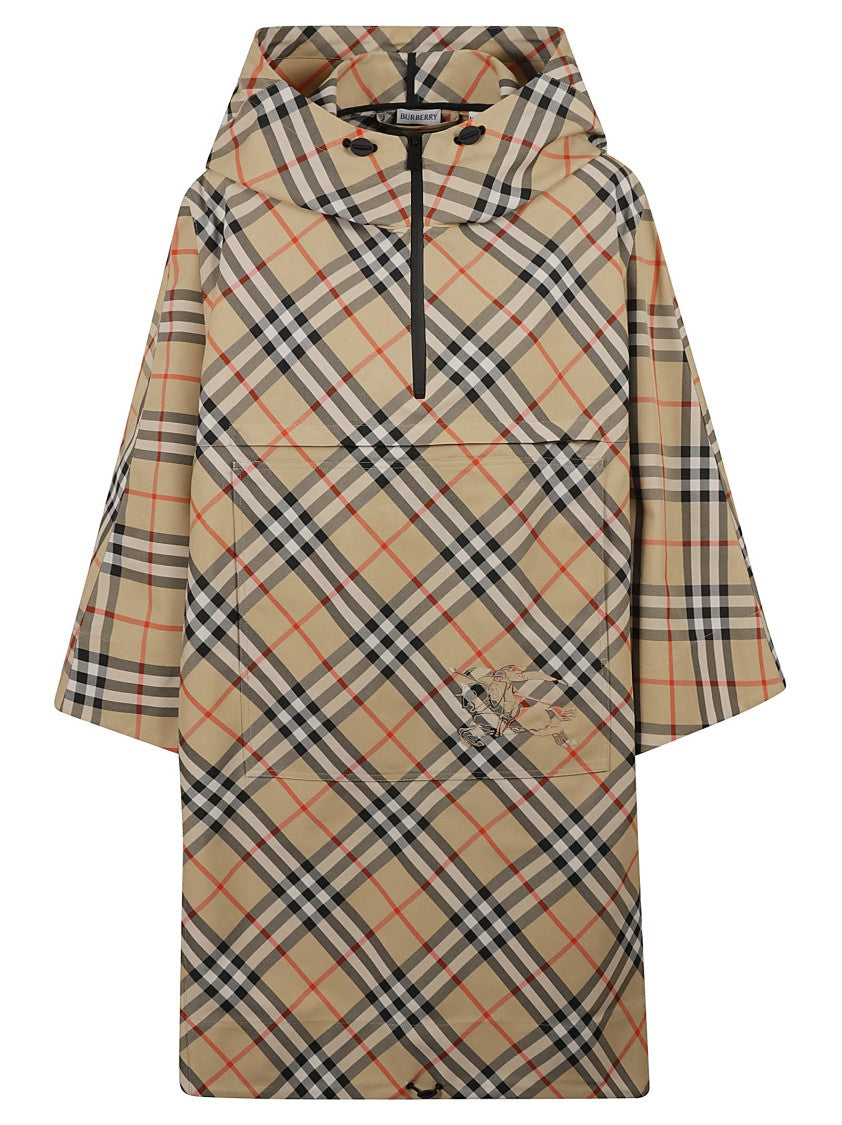Burberry Check Patterned Jacket With Relaxed Fit