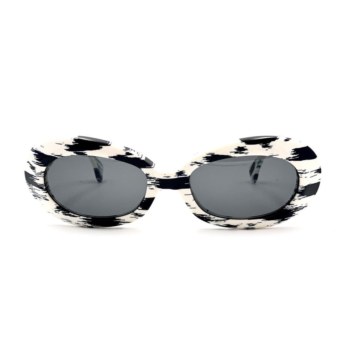 Alain Mikli White D305 Special Edition Dalmatians Oval Sunglasses