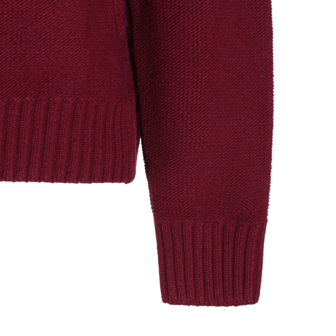 Arte Antwerp Burgundy Full-Zip Logo Sweater