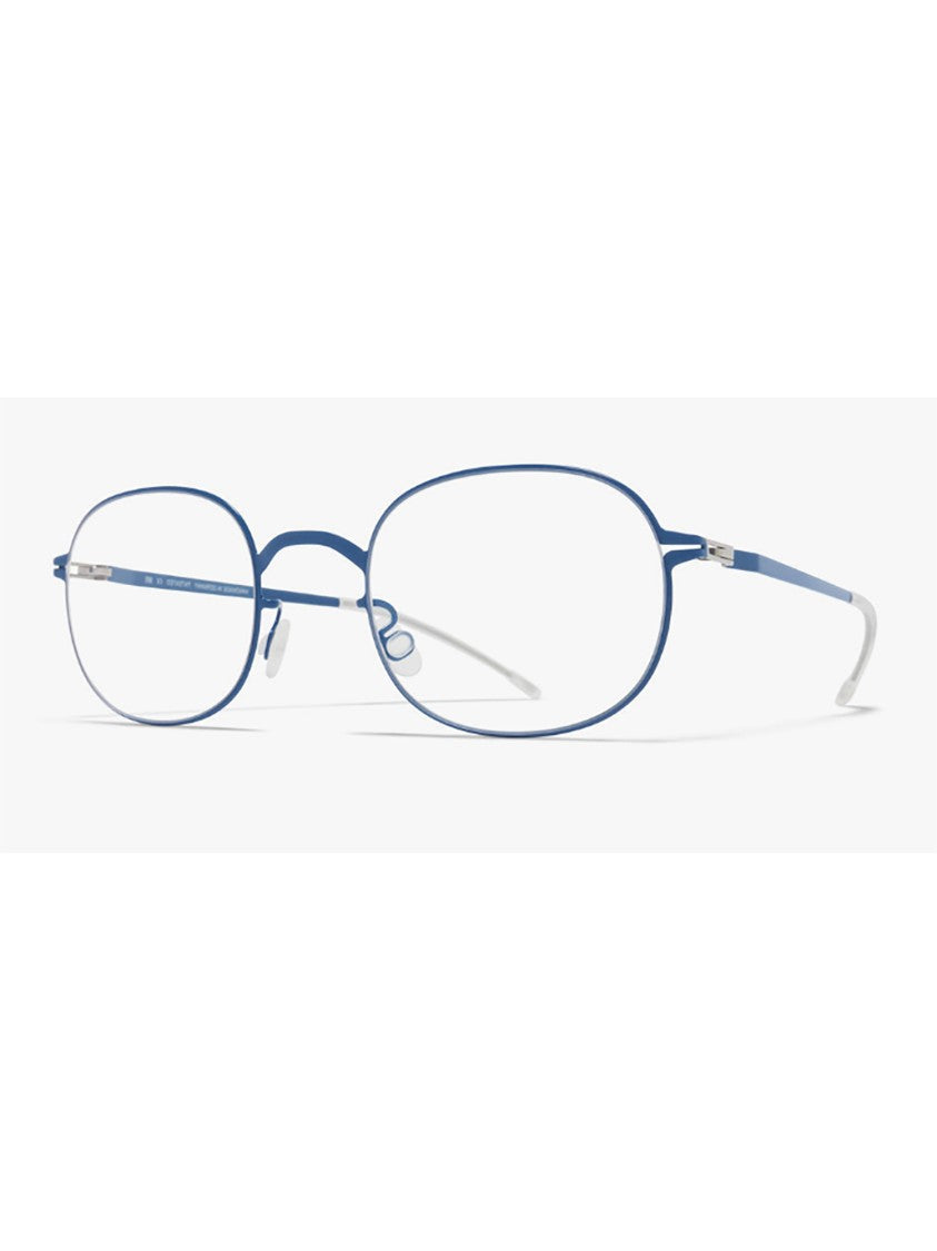 Mykita Solea Minimalist Blue Oval Sunglasses