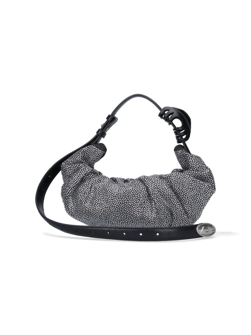 Diesel Contemporary Silver Bag With Structured Design