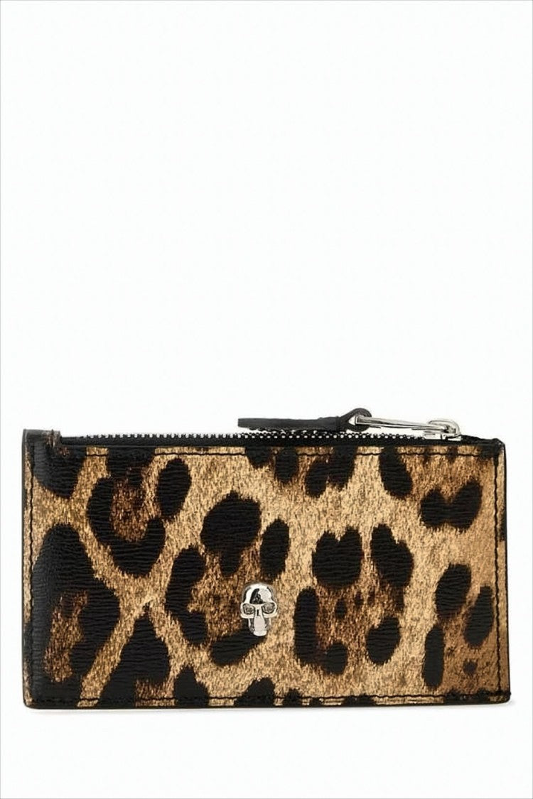 Alexander Mcqueen Leopard Print Wallet