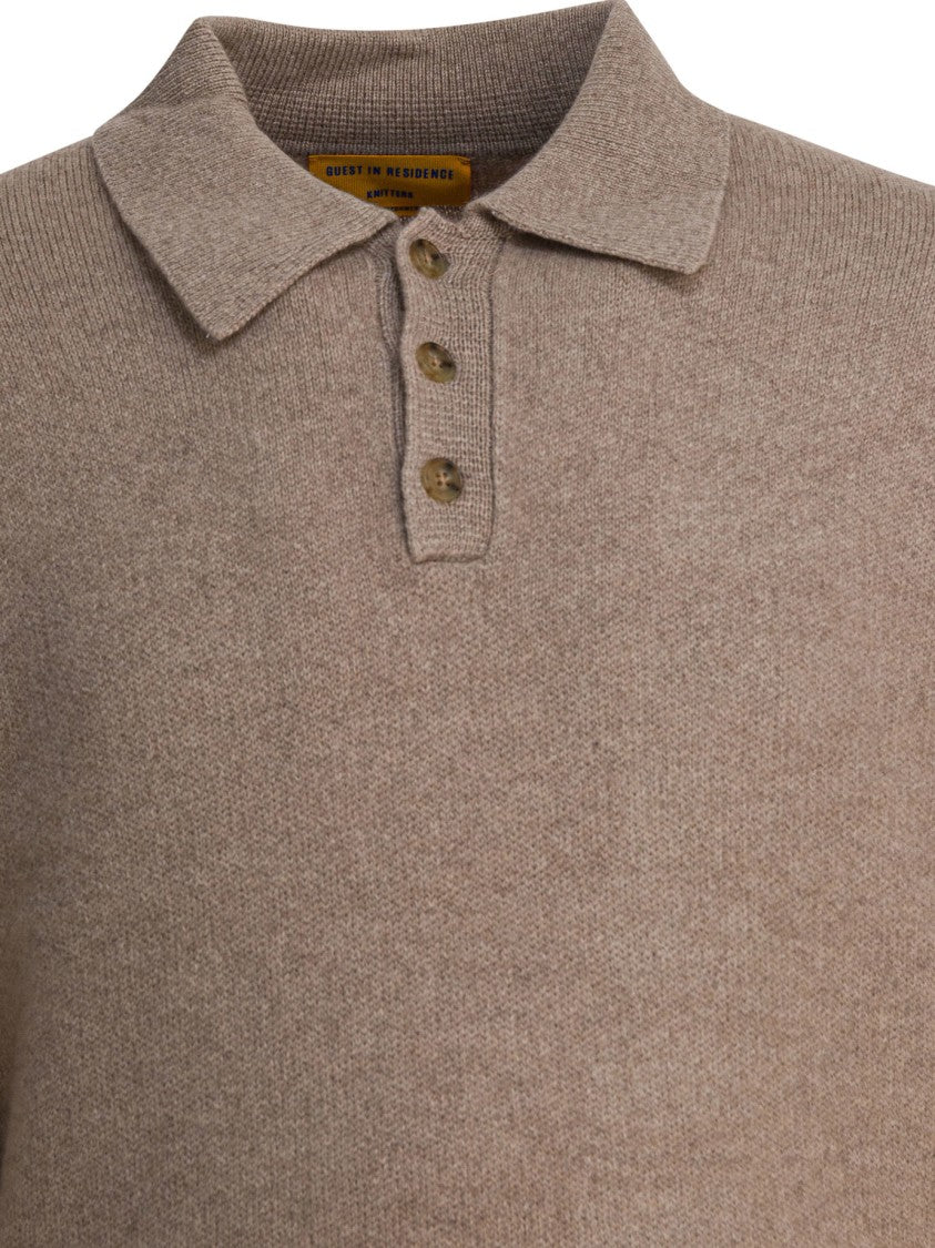 Guest In Residence Fine-Knit Cashmere Polo Shirt With Classic Collar