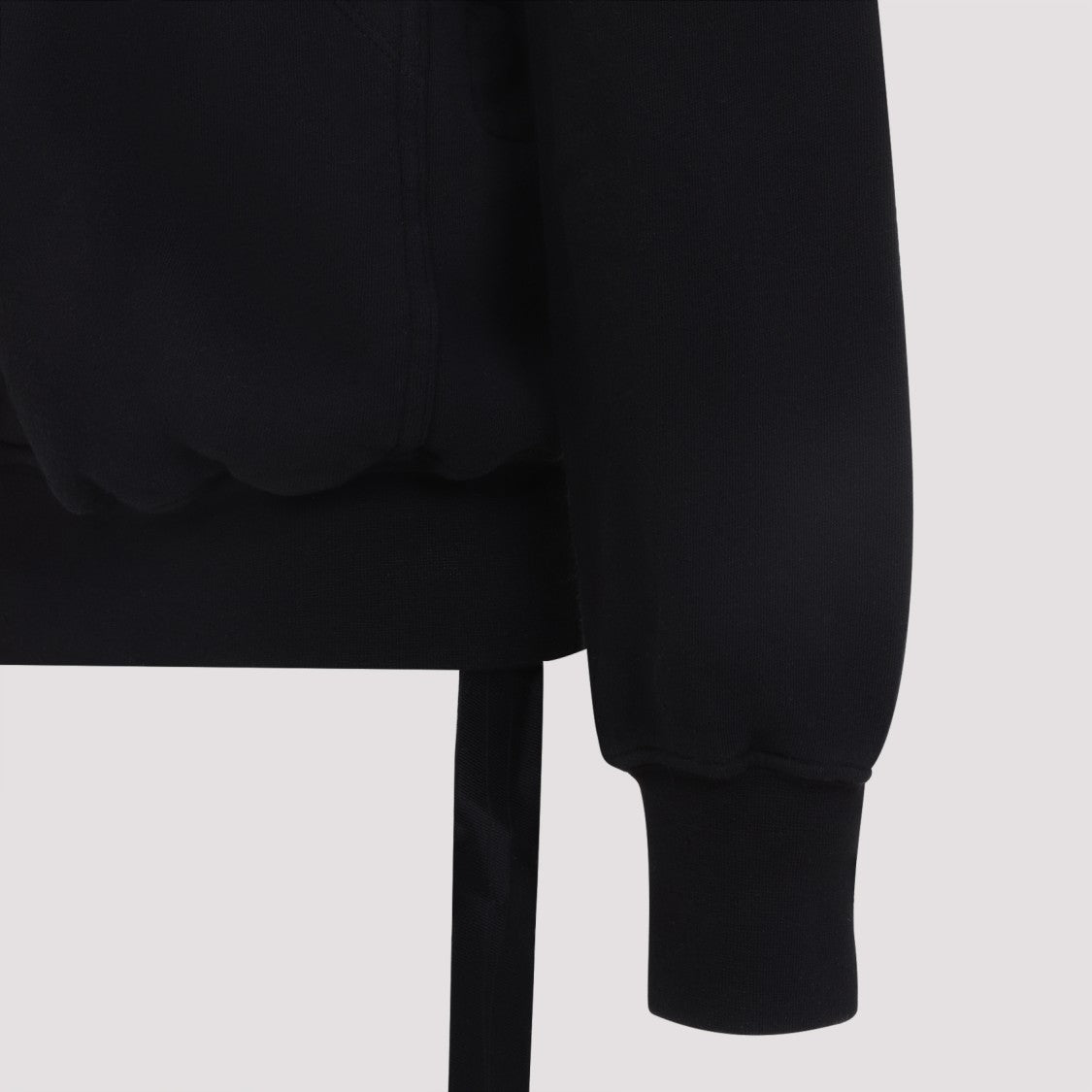 Drkshdw By Rick Owens Gimp Black Cotton Hoodie