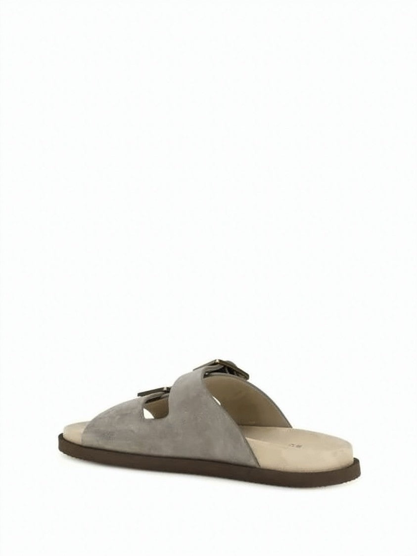 Brunello Cucinelli Soft Suede Mule Slippers