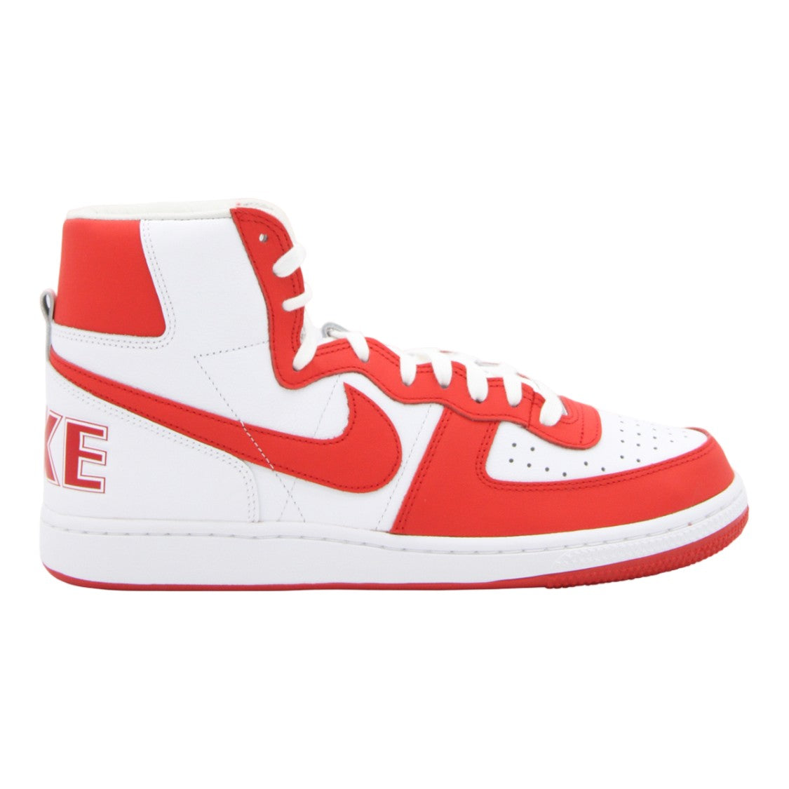 Comme Des Garçons X Nike High-Top Sneakers With Bold Red And White Accents