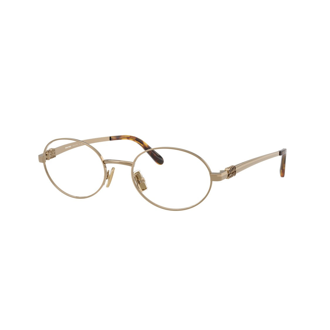 Miu Miu 0Mu 50Zv Delicate Oval Metal Frame Eyeglasses