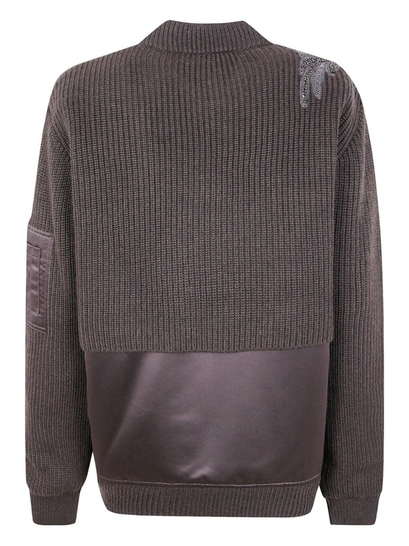 Blugirl Brown Jacket With Satin Front