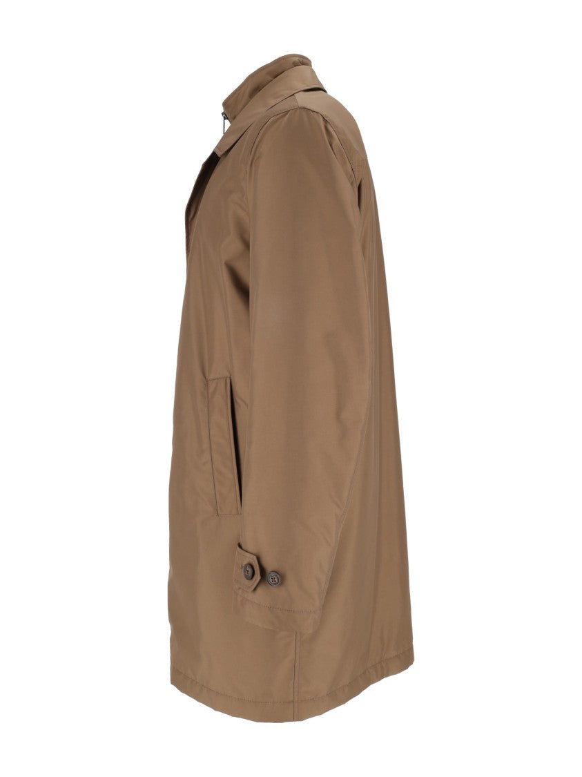 Fay Brown Morning Mid-Length Concealed-Zip Coat