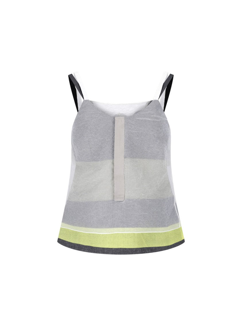 Marni Multicolor Fabric Appliqué Tank Top