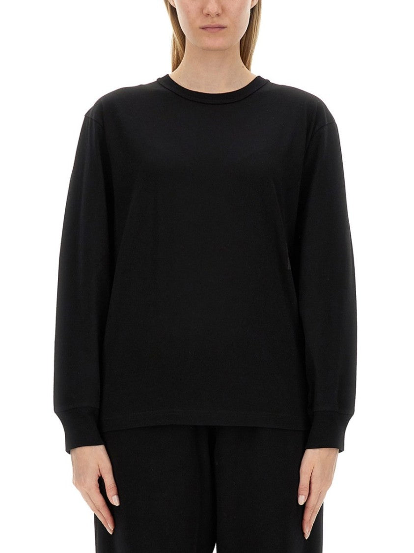 T By Alexander Wang Classic Crew Neck T-Shirt With Subtle Logo Detail