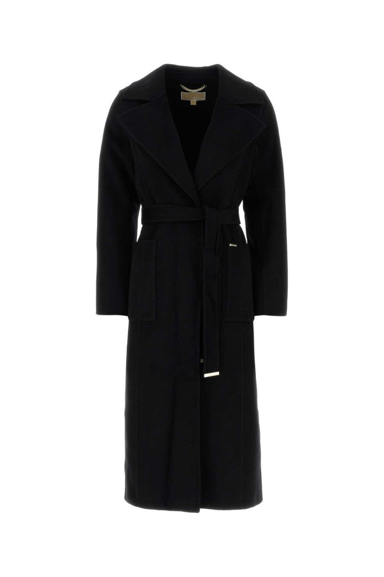 Michael Michael Kors Black Wool Blend Coat