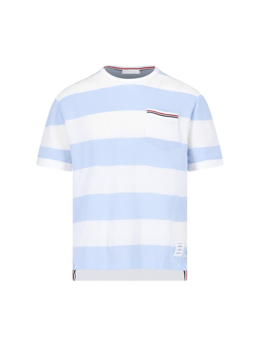 Thom Browne "Striped T-Shirt" – Blue