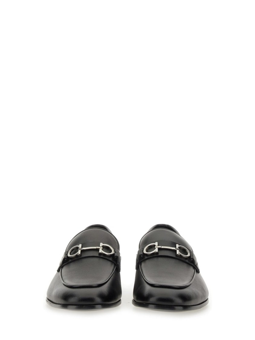 Ferragamo Moccasin Gancini With Distinctive Metal Detail
