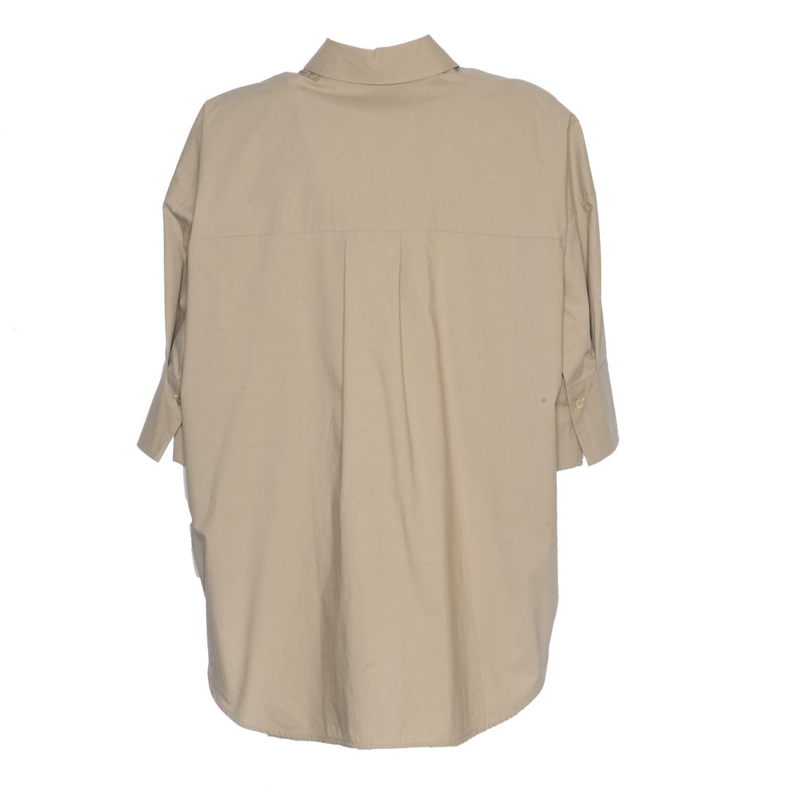 Parosh Relaxed Oversized Cotton Shirt With Button Closure