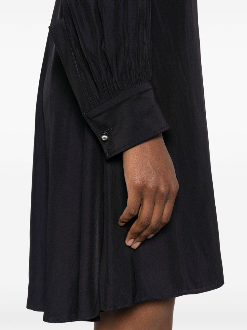 Lanvin Midnight Blue Draped Dress