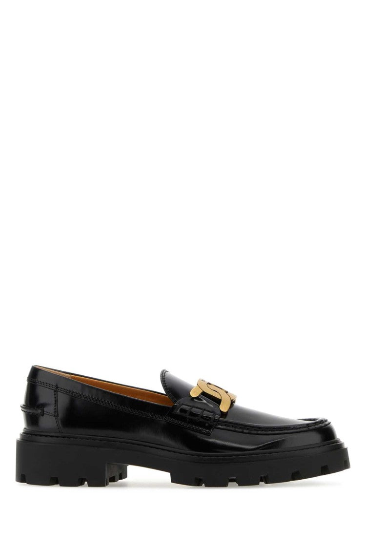 Tod's Black Leather Loafers