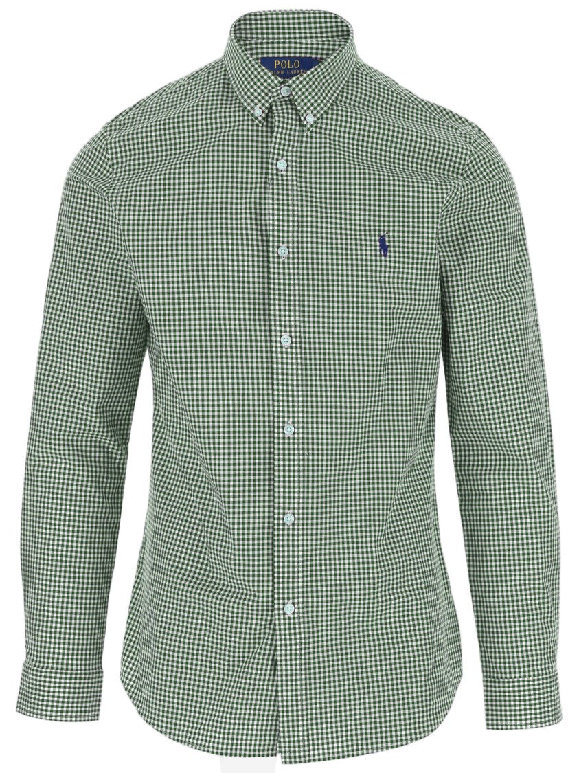 Polo Ralph Lauren Green Checked Stretch Cotton Shirt