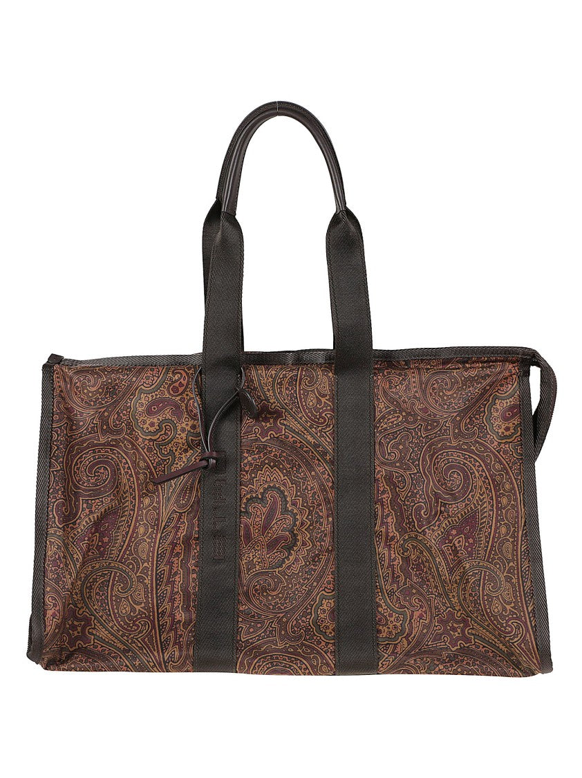 Etro Large Print Arnica Paisley Nylon Luggage