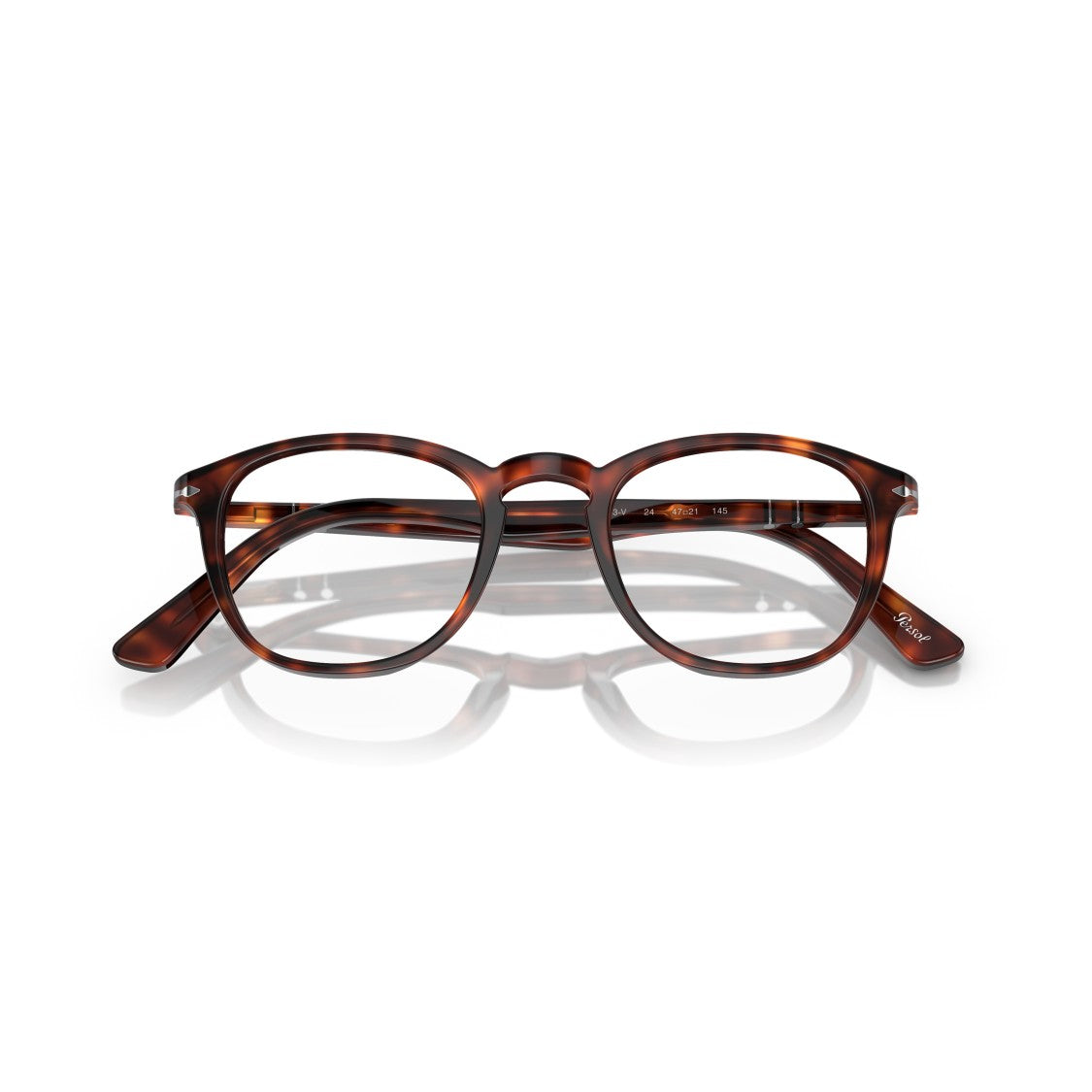 Persol 0Po3143v Round Acetate Eyeglasses With Tortoiseshell Pattern