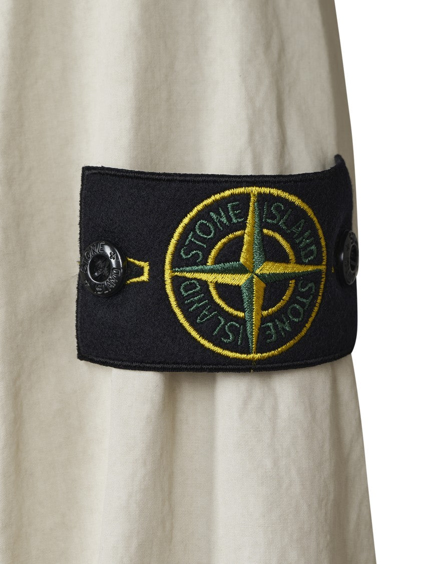Stone Island Zip-Closure Shirt With Logo Patch