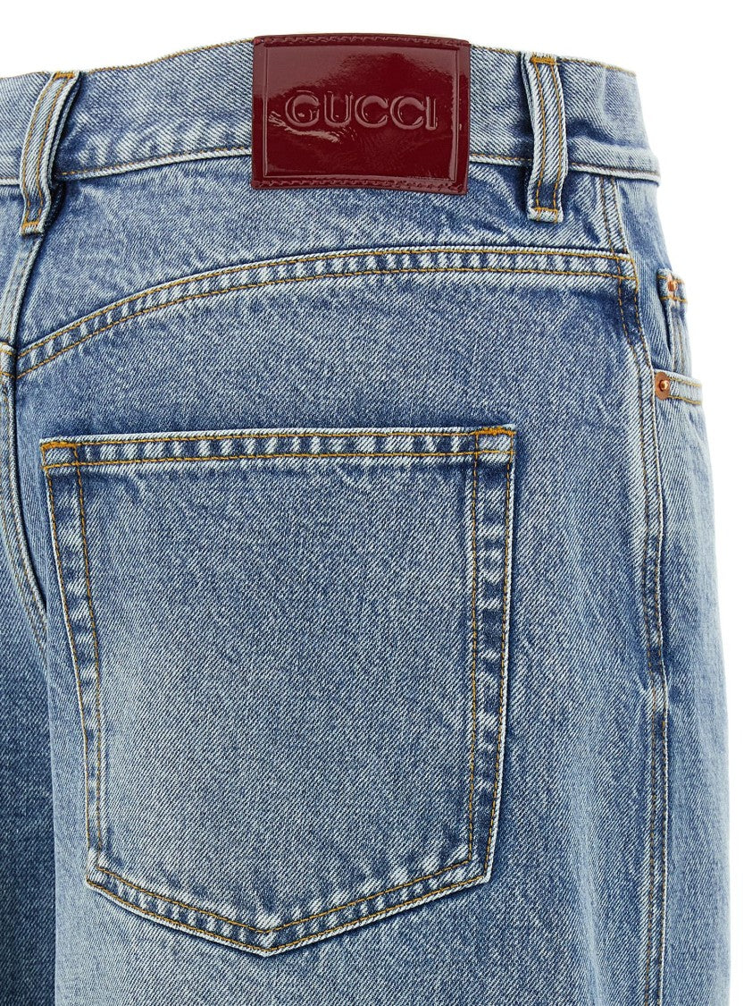 Gucci Stonewashed Cotton Denim Ballon Jeans