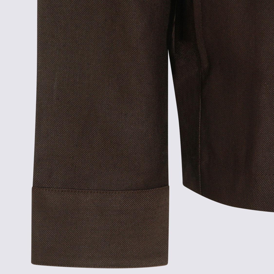 Nn.07 Brown Minimalist Jacket With Front Zipper And Flap Pockets