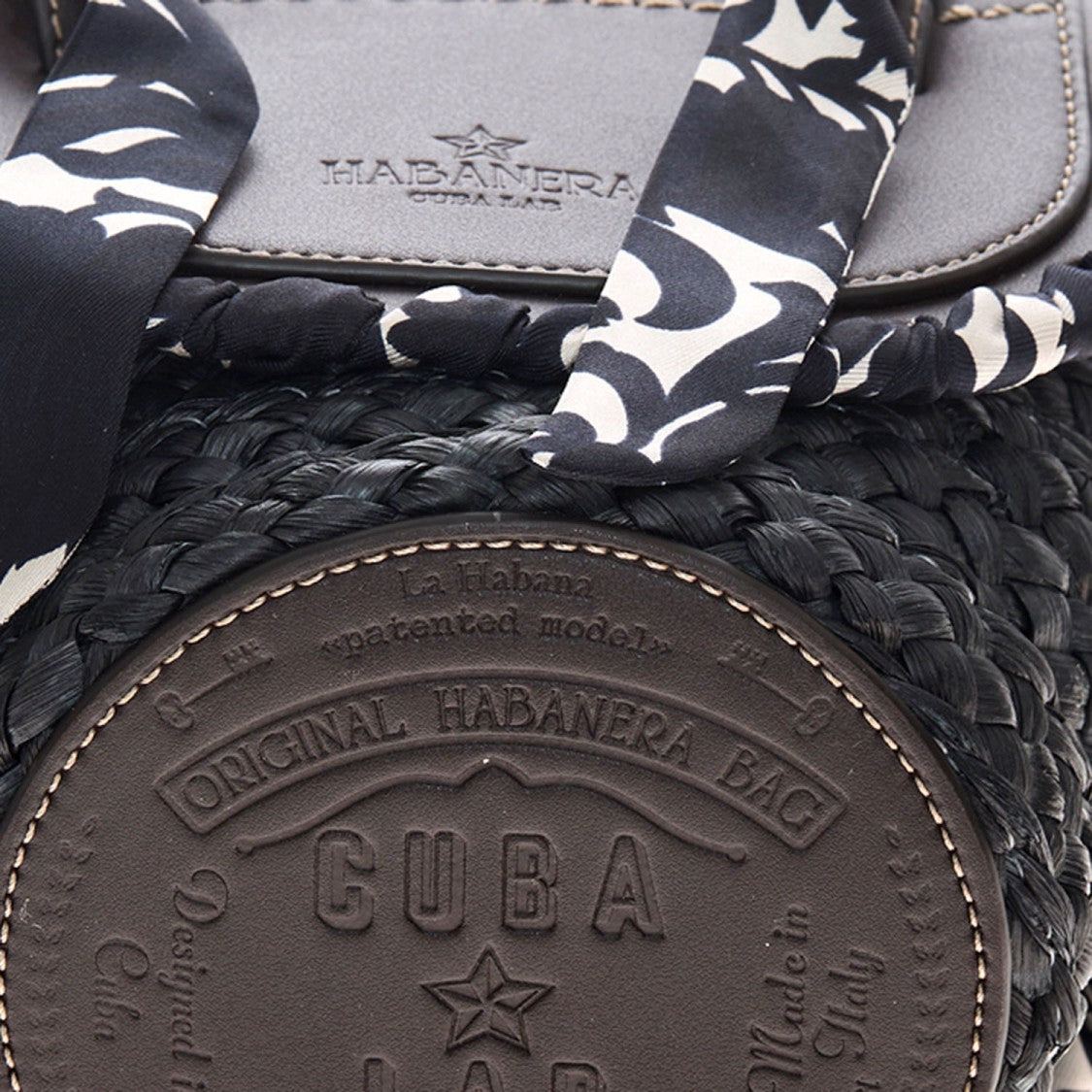 Cuba Lab Habanera Leather And Rafia Bag