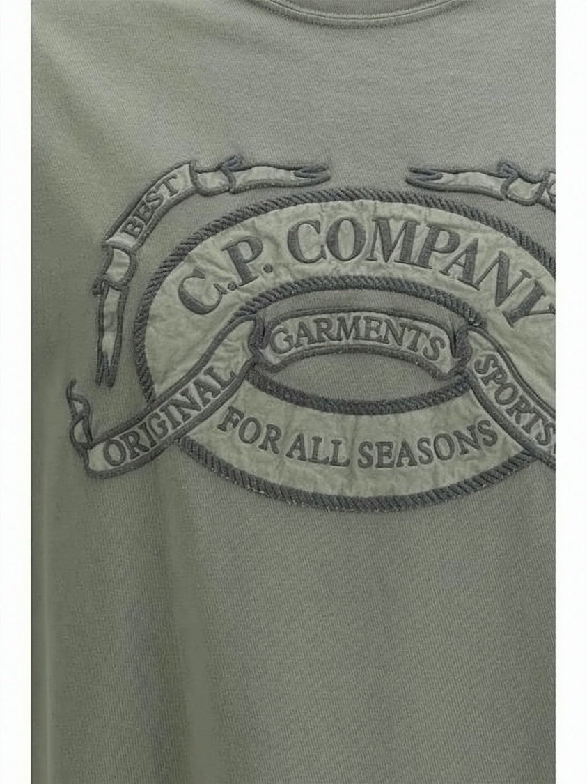C.P. Company Relaxed-Fit Short-Sleeved T-Shirt With Tonal Embroidery