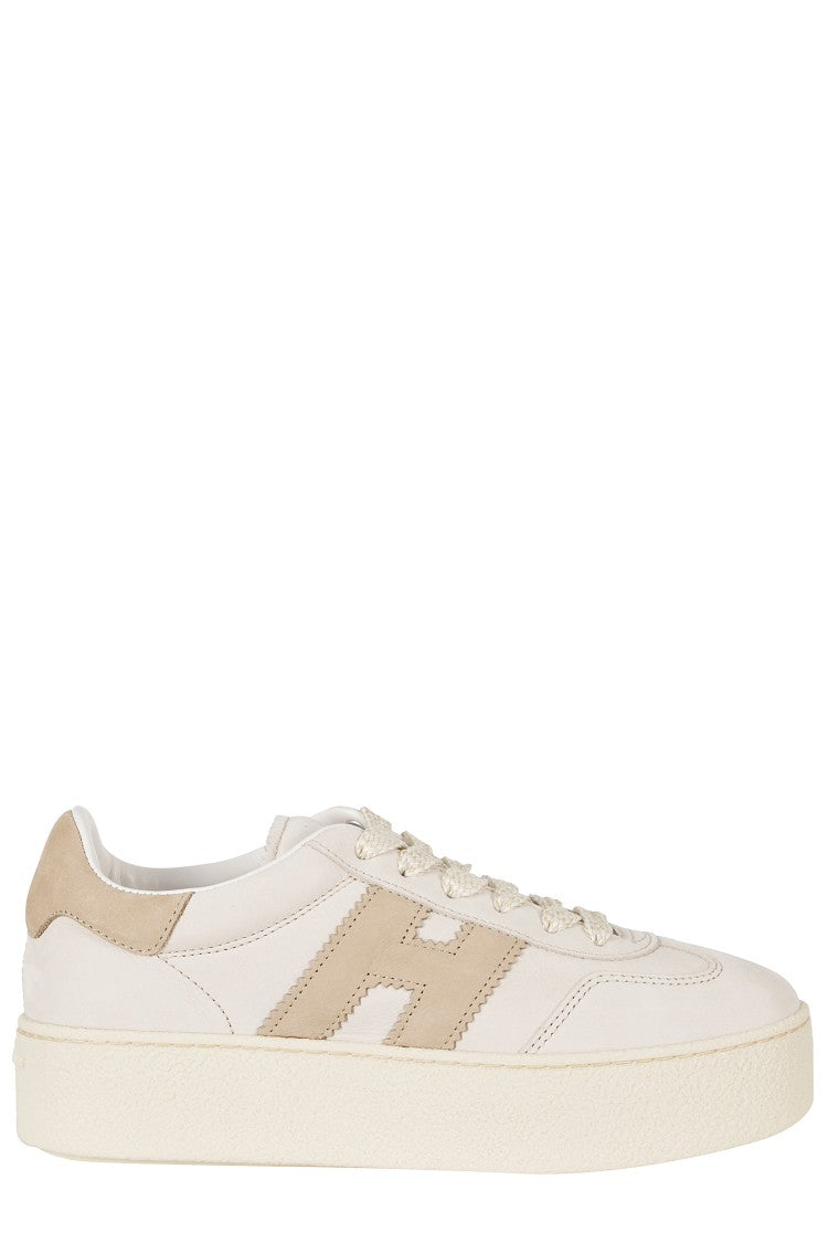 Hogan Cool Logo Detail Suede Lace-Up Sneakers