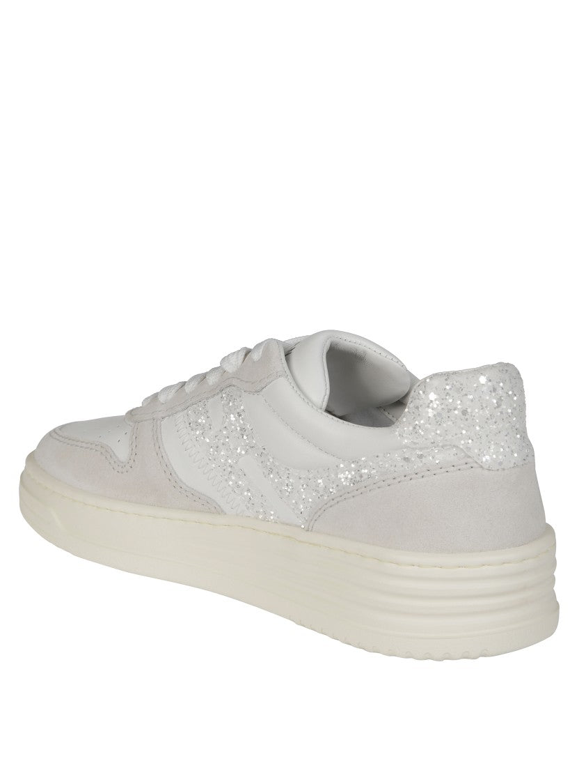 Hogan Low-Top Sneakers With Glitter Accents