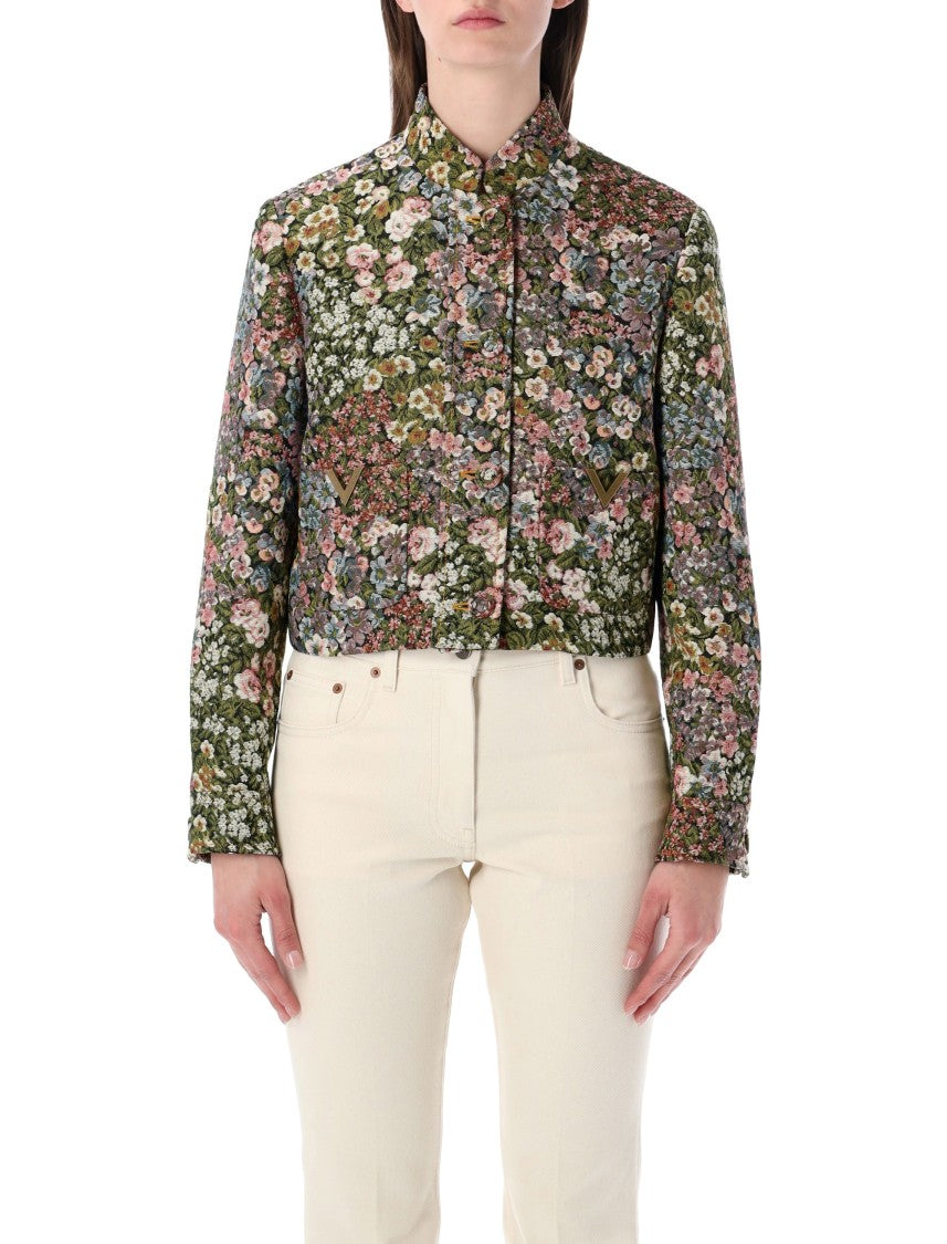 Valentino Garavani Floral Gobelin Caban Jacket