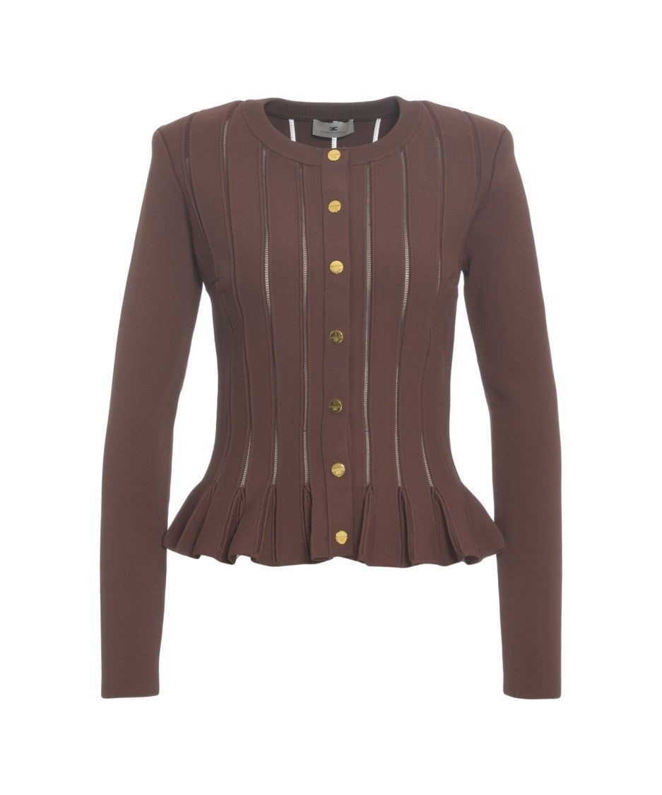 Elisabetta Franchi Cardigan With Ruffle Details
