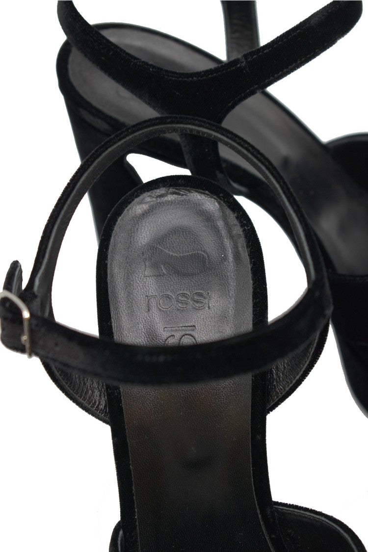 Si Rossi Black Calf Leather Sandals