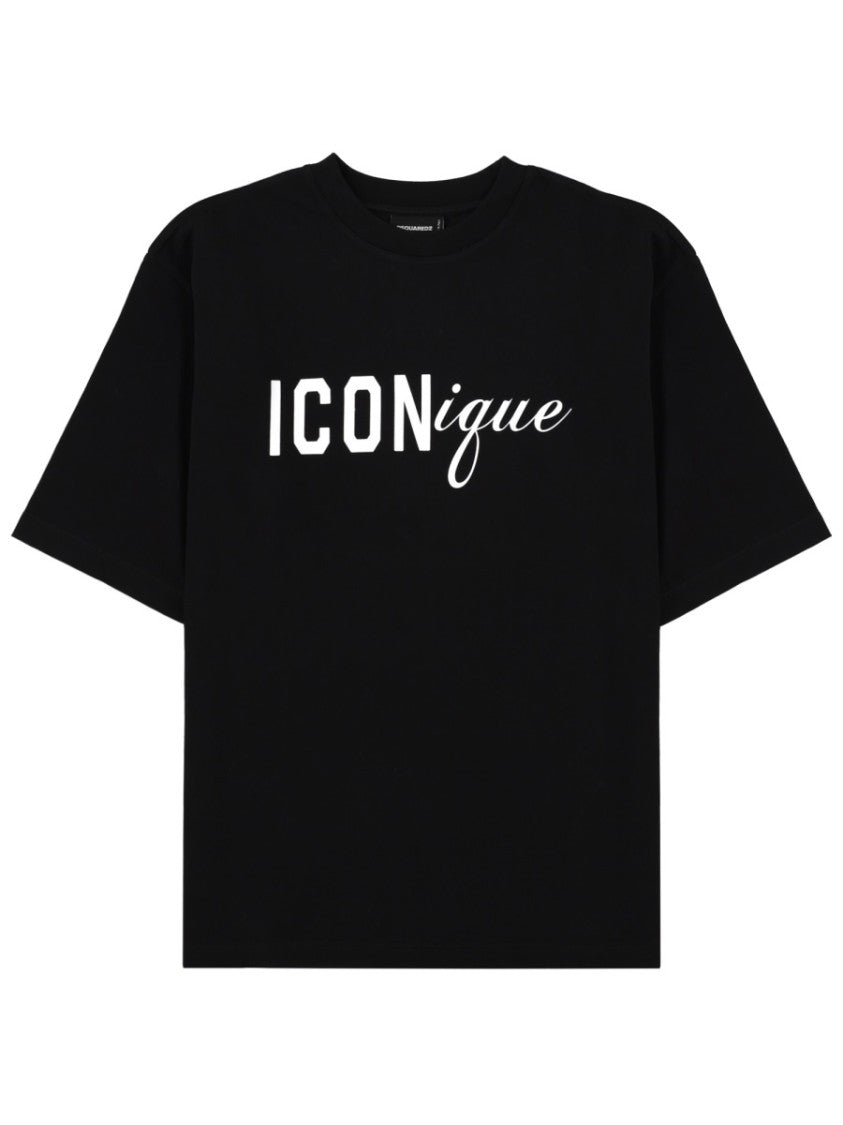 Dsquared2 White Iconique Text Printed T-Shirt