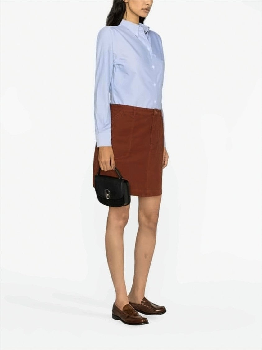 Thom Browne Button-Up Shirt With Light Blue Tone And Classic Collar