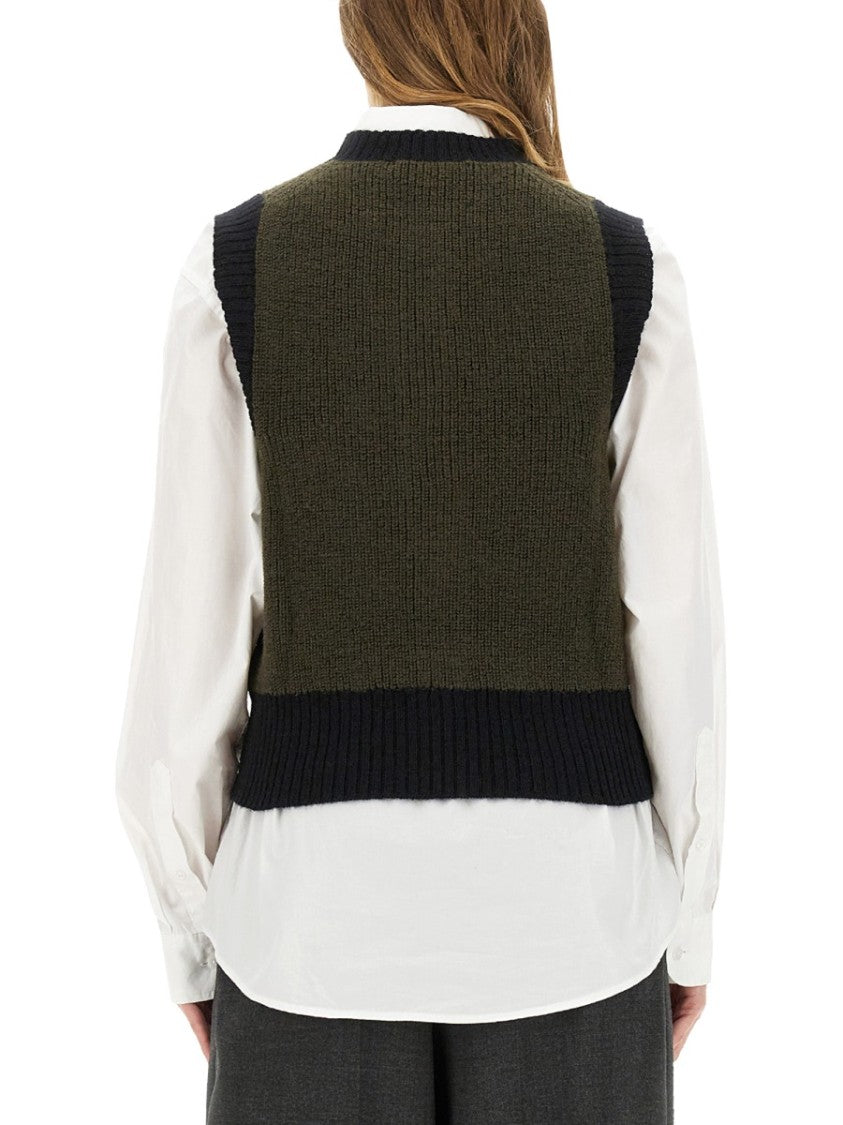 Margaret Howell Textured Knit Wool Vest
