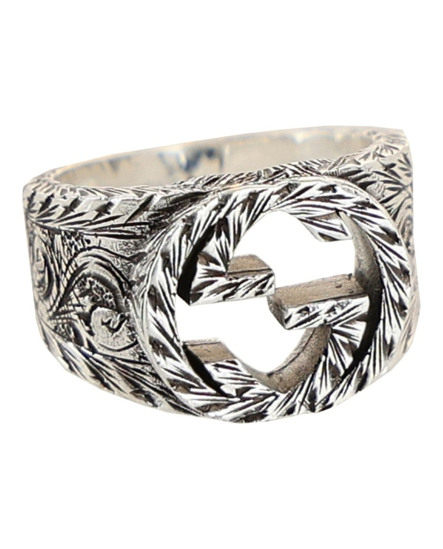 Gucci Interlocking G Paisley Silver Ring