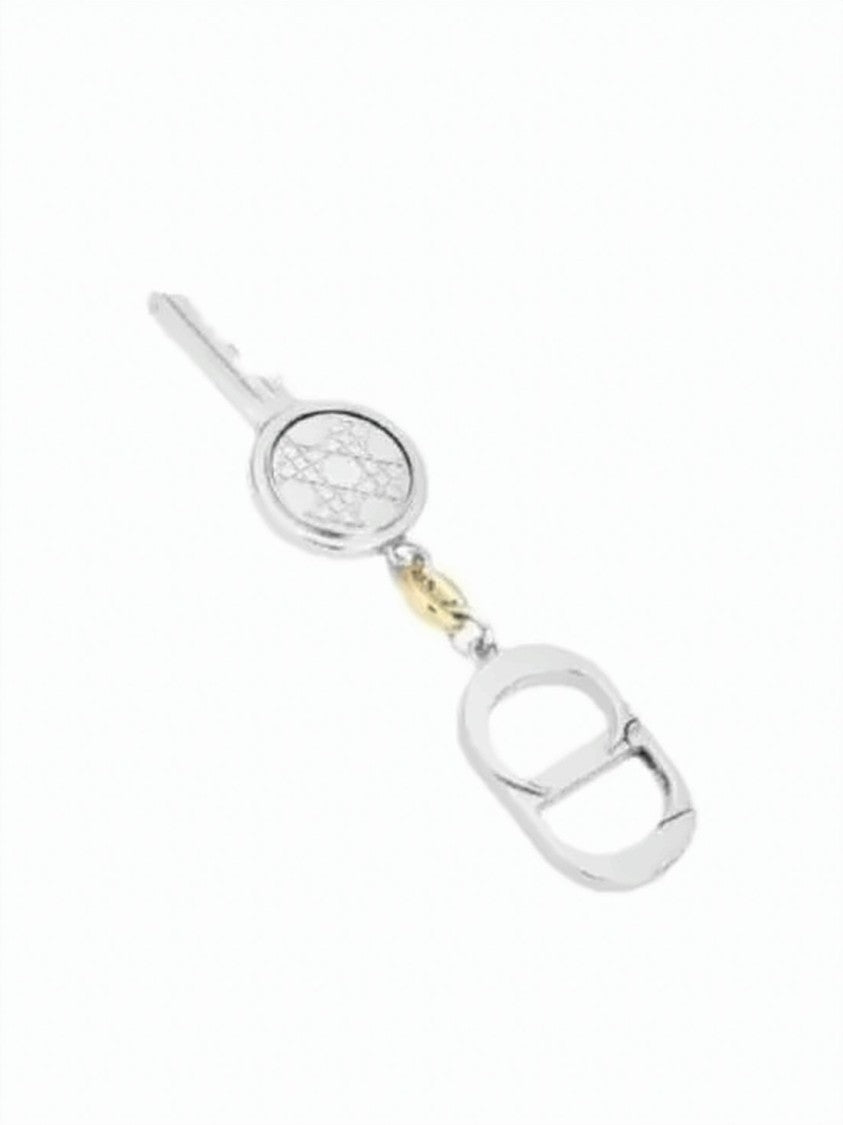 Dior Intricate Circular Charm Keyring With Gold-Tone Link