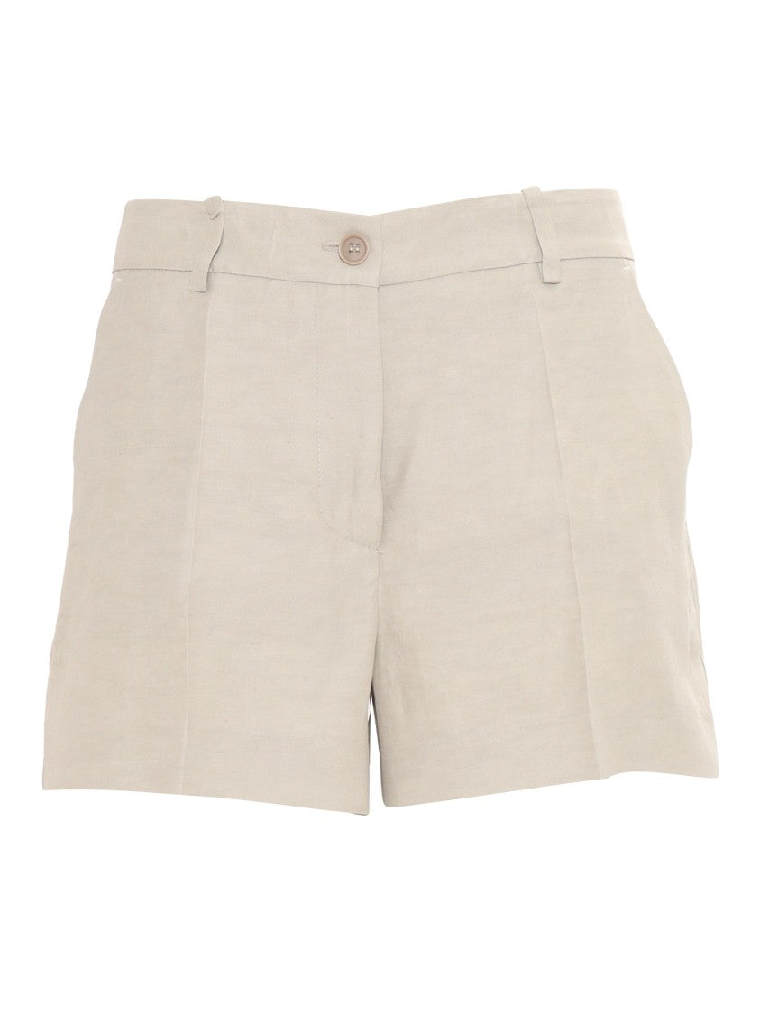P.A.R.O.S.H. Tailored Neutrals Shorts With Minimalist Aesthetic