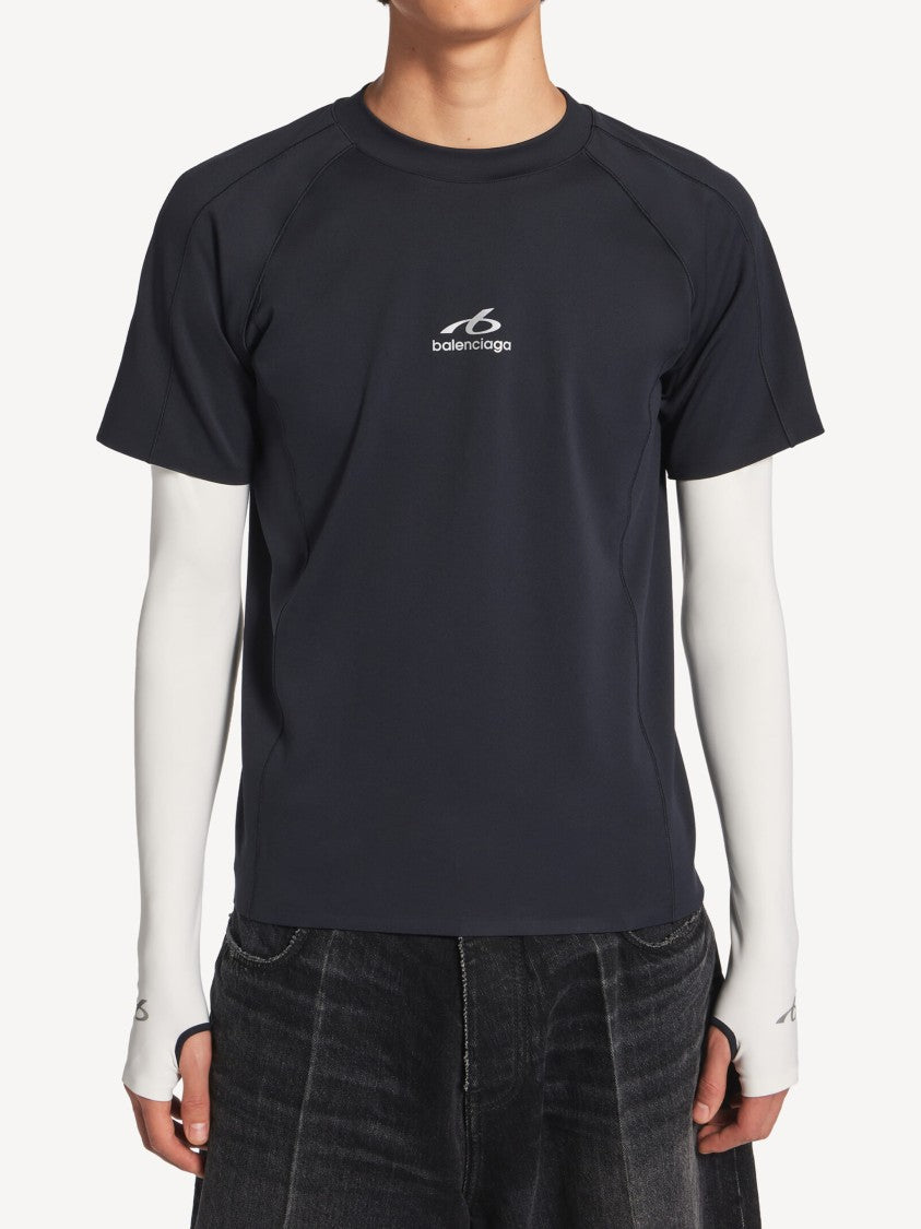 Balenciaga Layered Look Long Sleeve T-Shirt With Logo Detail