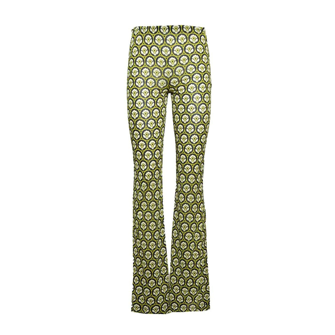 Etro Green Jersey Printed Flare Pants