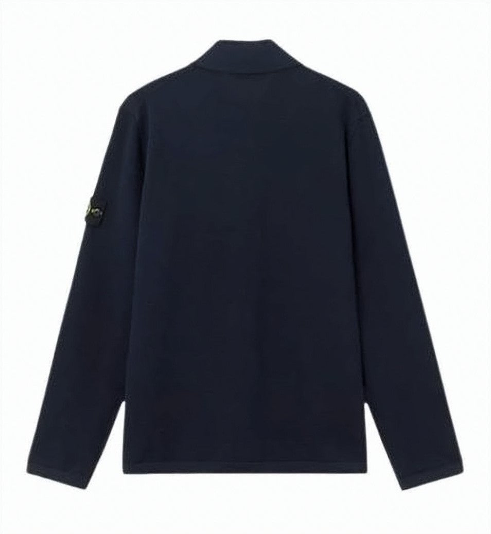Stone Island Black Long-Sleeve Polo Shirt