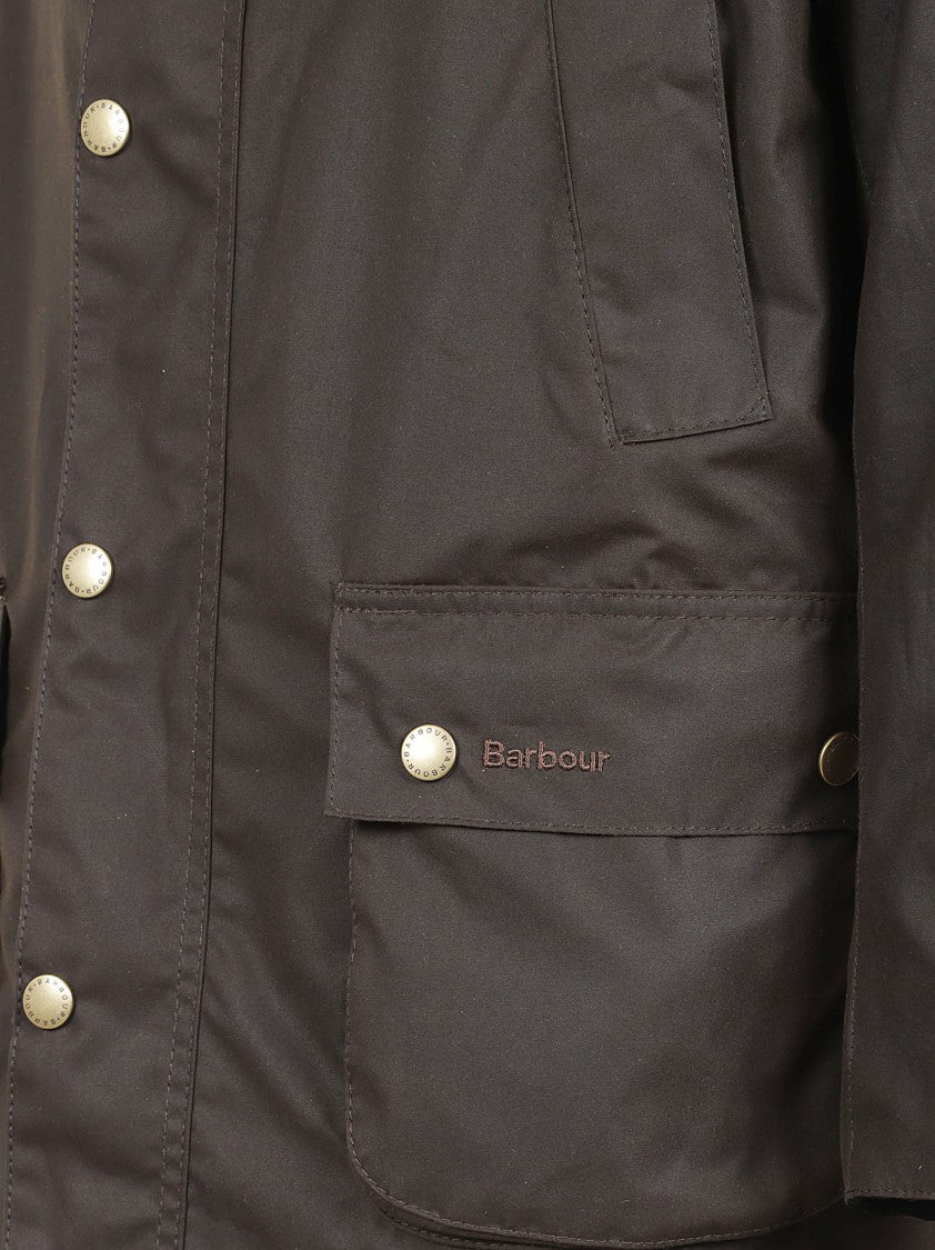 Barbour Classic Waxed Cotton Jacket With Corduroy Collar