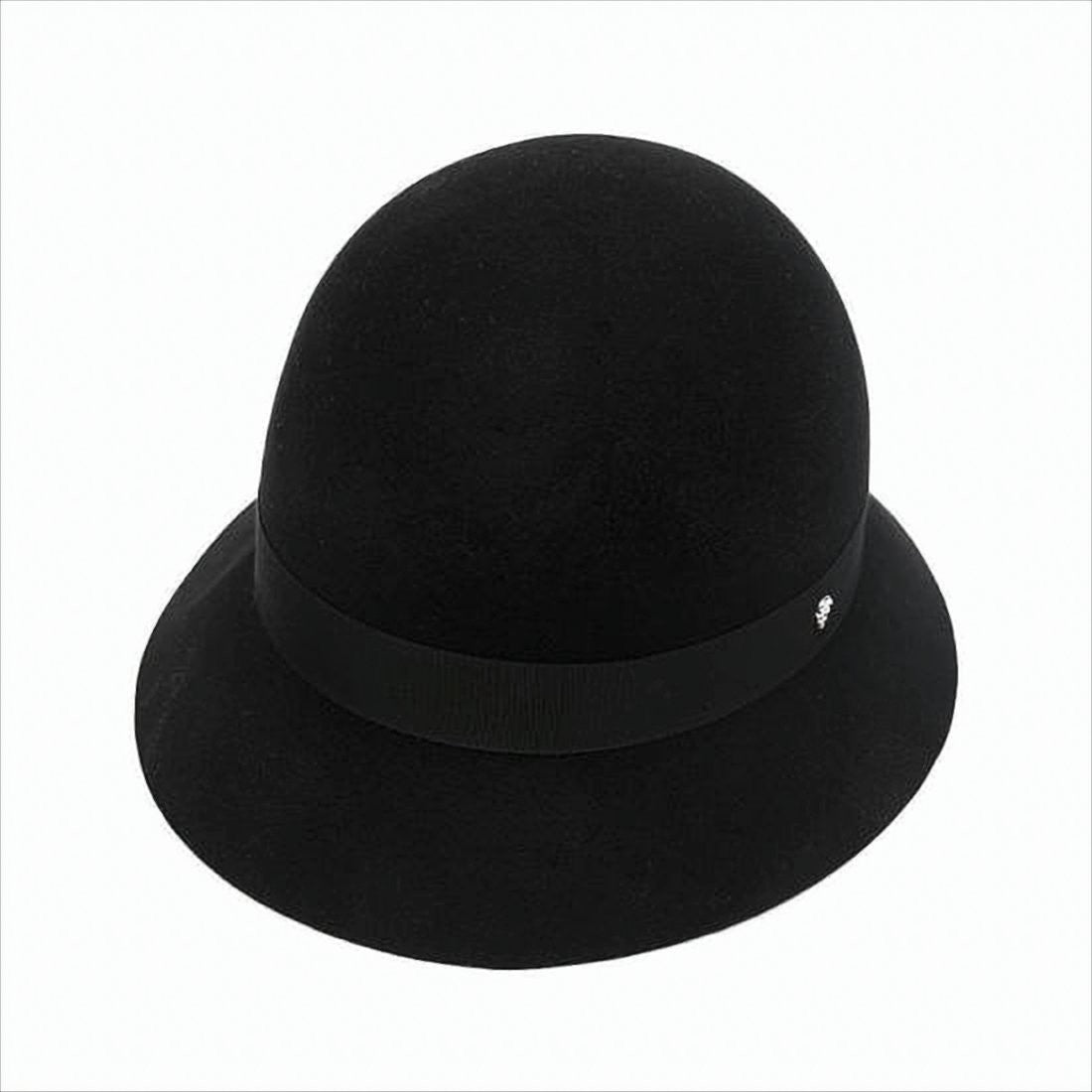Helen Kaminski Refined Black Merino Wool Hat With Flared Brim