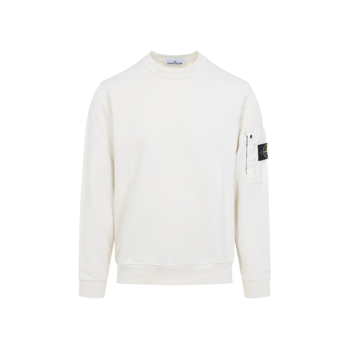 Stone Island Ivory Cotton Sweatshirt