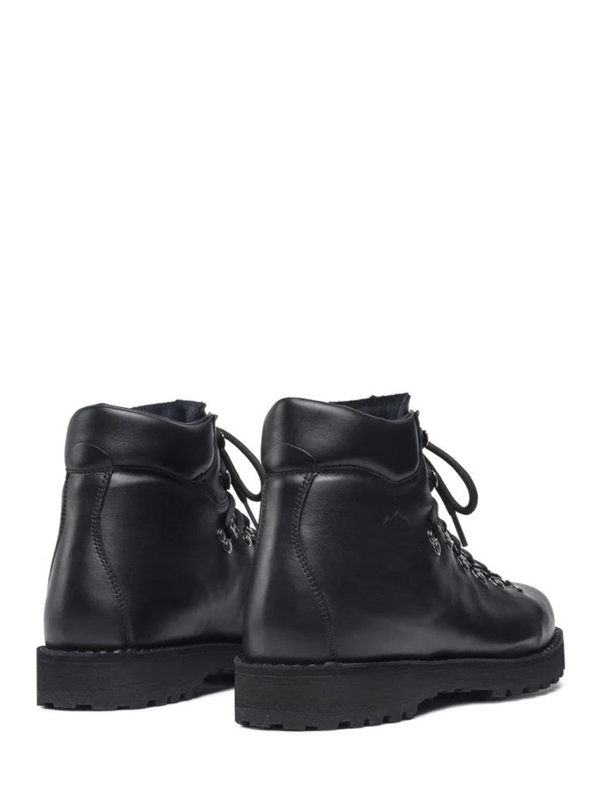 Diemme Black Minimalist Rugged Leather Boots