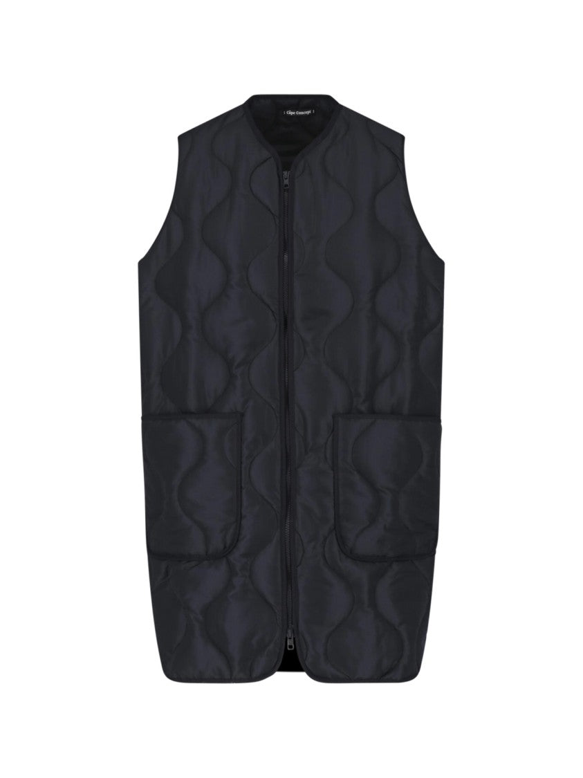 Cape Concept Black Quilted Zip-Up Vest