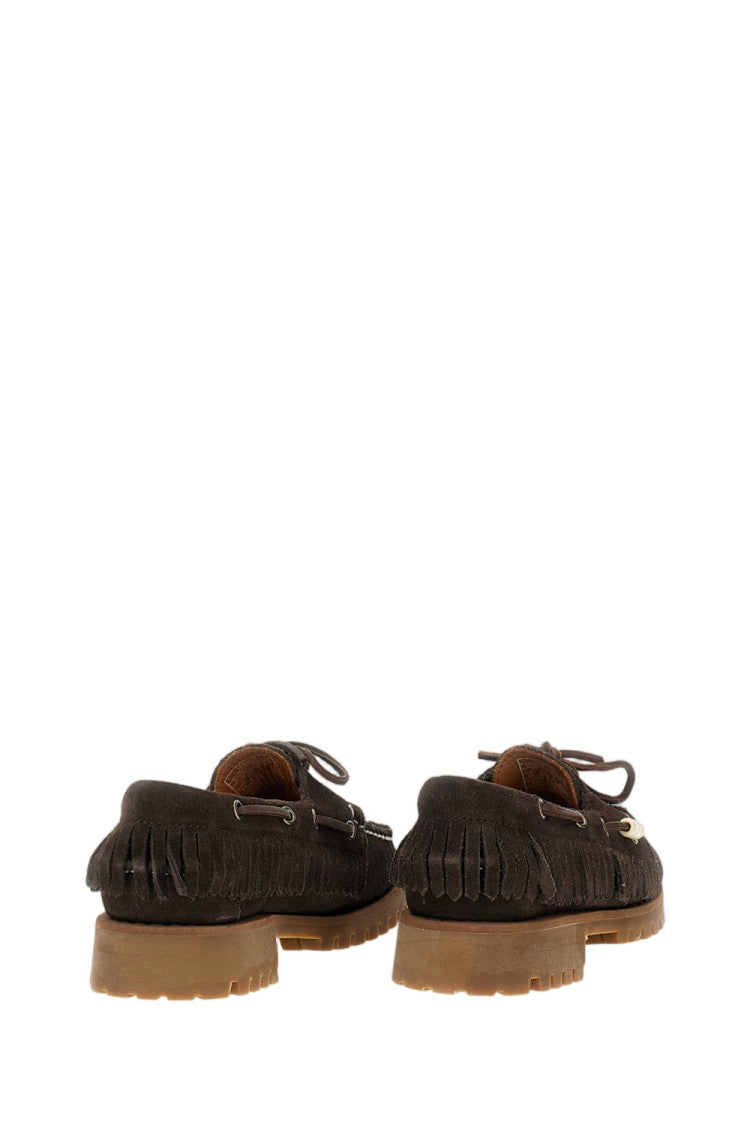 Sebago Handcrafted Waxed Suede Moccasins With Beaded Accents