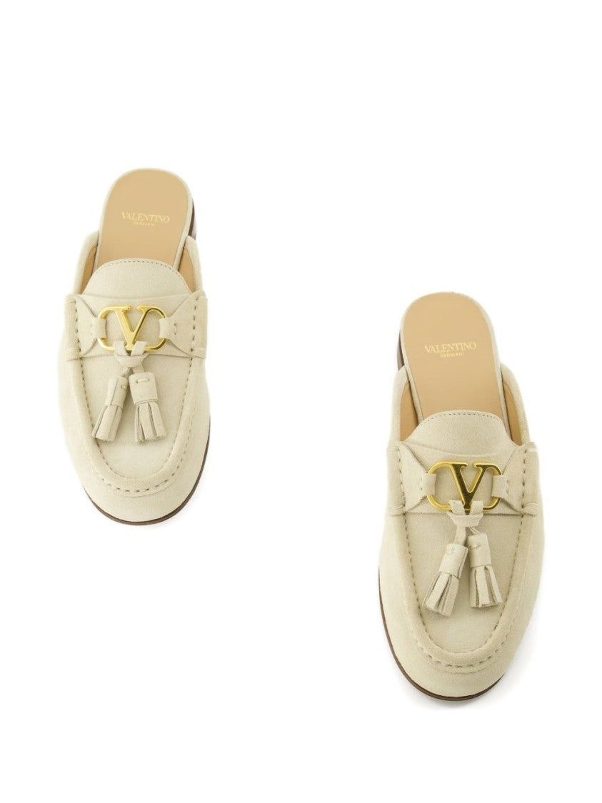 Valentino Garavani Slip-On Mule Flats With Suede Upper
